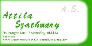 attila szathmary business card